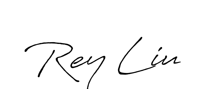 Create a beautiful signature design for name Rey Liu. With this signature (Antro_Vectra_Bolder) fonts, you can make a handwritten signature for free. Rey Liu signature style 7 images and pictures png