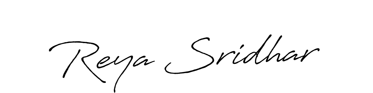 Also You can easily find your signature by using the search form. We will create Reya Sridhar name handwritten signature images for you free of cost using Antro_Vectra_Bolder sign style. Reya Sridhar signature style 7 images and pictures png