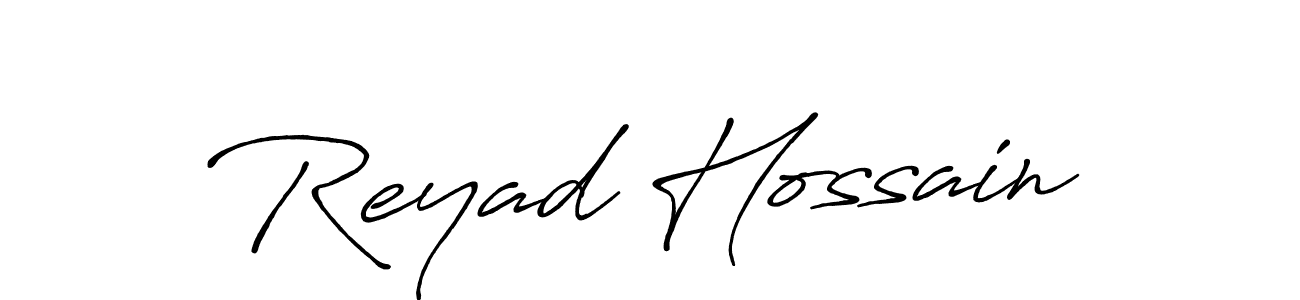 Also we have Reyad Hossain name is the best signature style. Create professional handwritten signature collection using Antro_Vectra_Bolder autograph style. Reyad Hossain signature style 7 images and pictures png