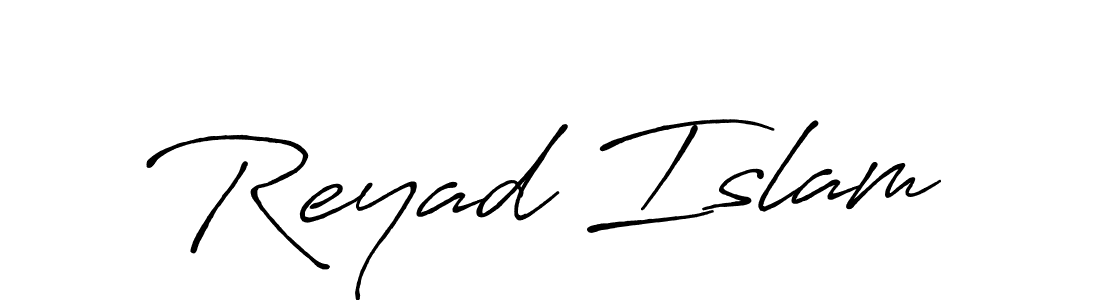 How to make Reyad Islam signature? Antro_Vectra_Bolder is a professional autograph style. Create handwritten signature for Reyad Islam name. Reyad Islam signature style 7 images and pictures png