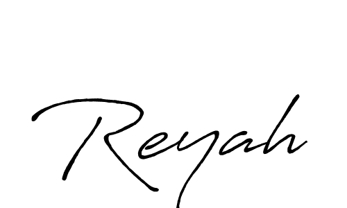 How to make Reyah signature? Antro_Vectra_Bolder is a professional autograph style. Create handwritten signature for Reyah name. Reyah signature style 7 images and pictures png