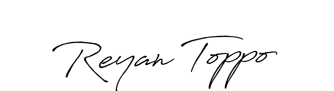 Design your own signature with our free online signature maker. With this signature software, you can create a handwritten (Antro_Vectra_Bolder) signature for name Reyan Toppo. Reyan Toppo signature style 7 images and pictures png