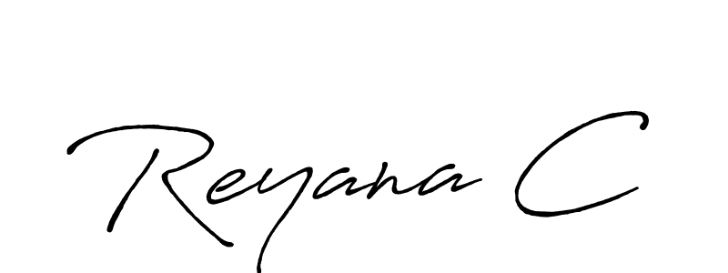 How to make Reyana C signature? Antro_Vectra_Bolder is a professional autograph style. Create handwritten signature for Reyana C name. Reyana C signature style 7 images and pictures png