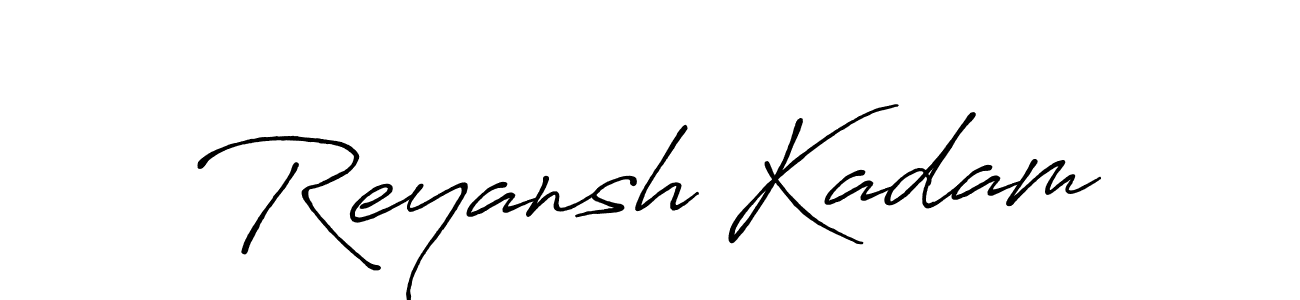 Also we have Reyansh Kadam name is the best signature style. Create professional handwritten signature collection using Antro_Vectra_Bolder autograph style. Reyansh Kadam signature style 7 images and pictures png