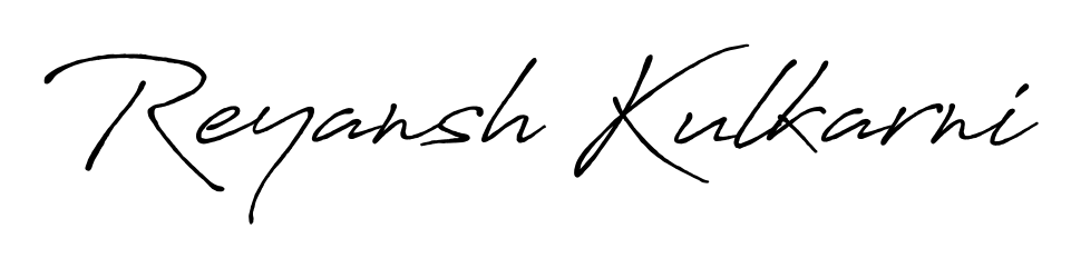 Personalize your online presence with Reyansh Kulkarni signature rendered in elegant Antro_Vectra_Bolder font. Great for website footers and blogs. Reyansh Kulkarni signature style 7 images and pictures png