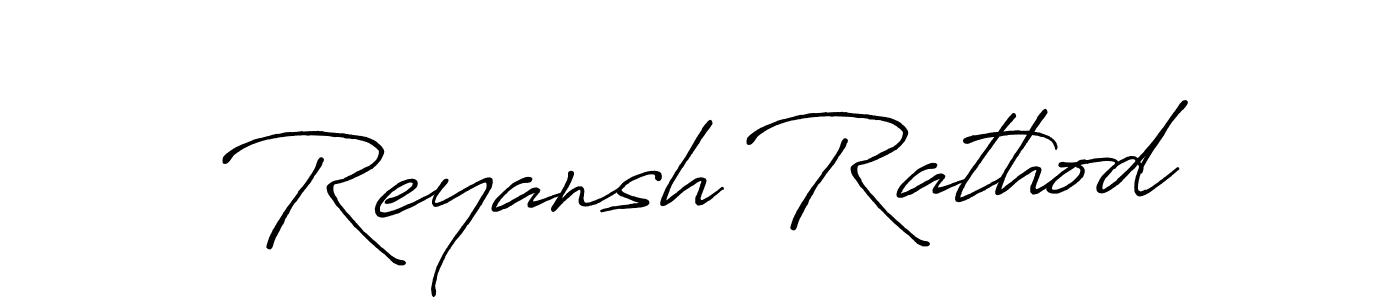 Make a beautiful signature design for name Reyansh Rathod. With this signature (Antro_Vectra_Bolder) style, you can create a handwritten signature for free. Reyansh Rathod signature style 7 images and pictures png