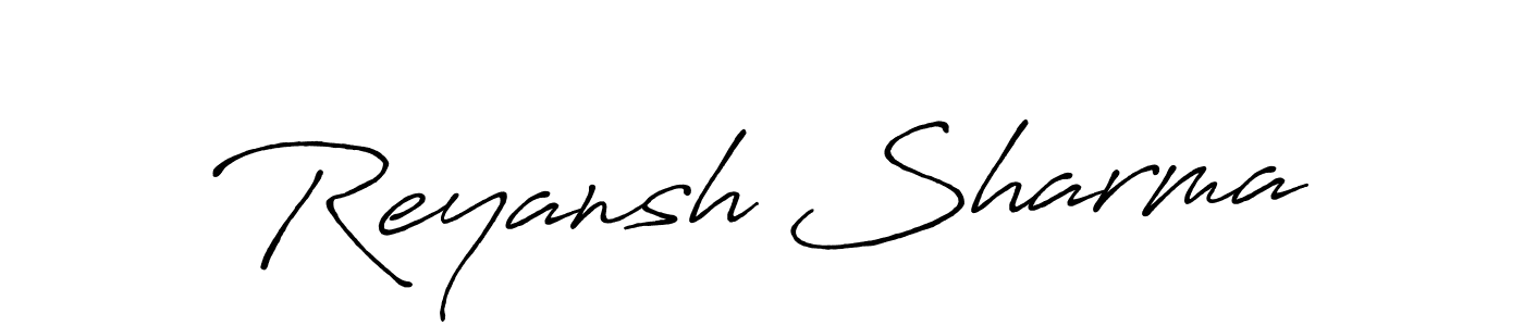 How to Draw Reyansh Sharma signature style? Antro_Vectra_Bolder is a latest design signature styles for name Reyansh Sharma. Reyansh Sharma signature style 7 images and pictures png