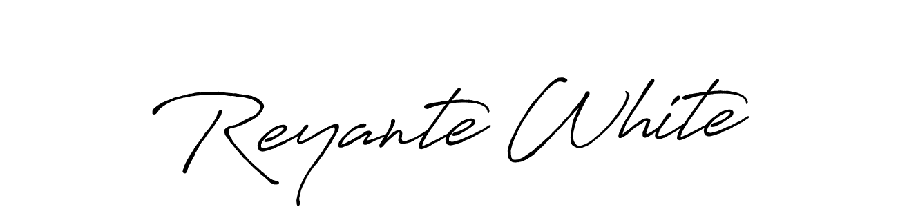 Also we have Reyante White name is the best signature style. Create professional handwritten signature collection using Antro_Vectra_Bolder autograph style. Reyante White signature style 7 images and pictures png