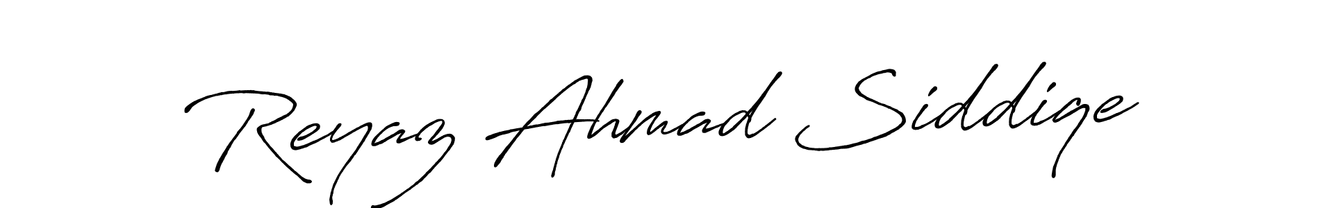 Also we have Reyaz Ahmad Siddiqe name is the best signature style. Create professional handwritten signature collection using Antro_Vectra_Bolder autograph style. Reyaz Ahmad Siddiqe signature style 7 images and pictures png