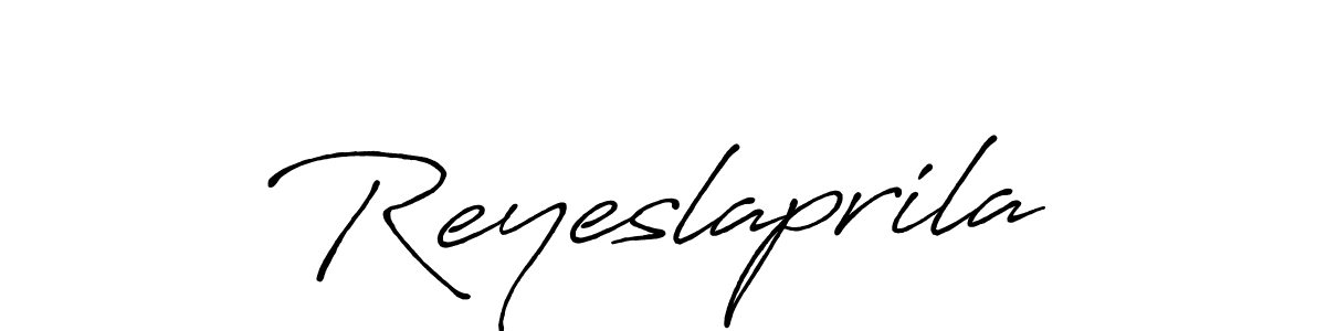 Design your own signature with our free online signature maker. With this signature software, you can create a handwritten (Antro_Vectra_Bolder) signature for name Reyeslaprila. Reyeslaprila signature style 7 images and pictures png