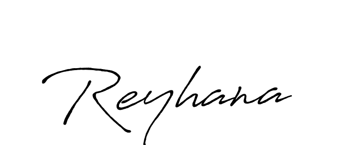 Design your own signature with our free online signature maker. With this signature software, you can create a handwritten (Antro_Vectra_Bolder) signature for name Reyhana. Reyhana signature style 7 images and pictures png