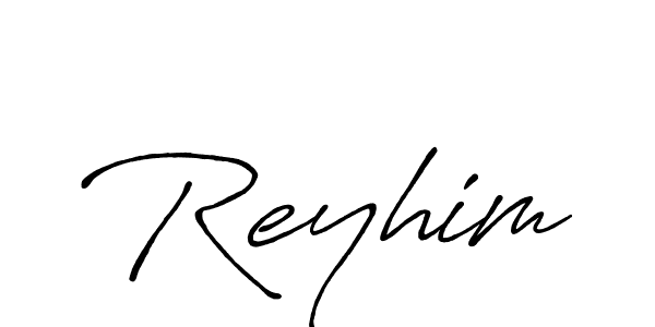 Similarly Antro_Vectra_Bolder is the best handwritten signature design. Signature creator online .You can use it as an online autograph creator for name Reyhim. Reyhim signature style 7 images and pictures png