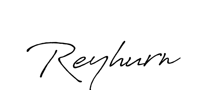 Create a beautiful signature design for name Reyhurn. With this signature (Antro_Vectra_Bolder) fonts, you can make a handwritten signature for free. Reyhurn signature style 7 images and pictures png