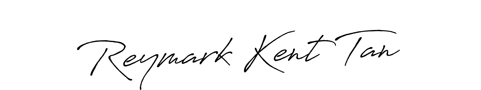 How to make Reymark Kent Tan name signature. Use Antro_Vectra_Bolder style for creating short signs online. This is the latest handwritten sign. Reymark Kent Tan signature style 7 images and pictures png