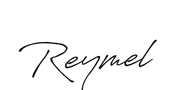 Reymel stylish signature style. Best Handwritten Sign (Antro_Vectra_Bolder) for my name. Handwritten Signature Collection Ideas for my name Reymel. Reymel signature style 7 images and pictures png