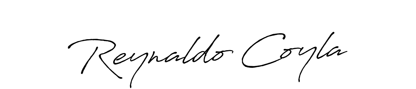 if you are searching for the best signature style for your name Reynaldo Coyla. so please give up your signature search. here we have designed multiple signature styles  using Antro_Vectra_Bolder. Reynaldo Coyla signature style 7 images and pictures png