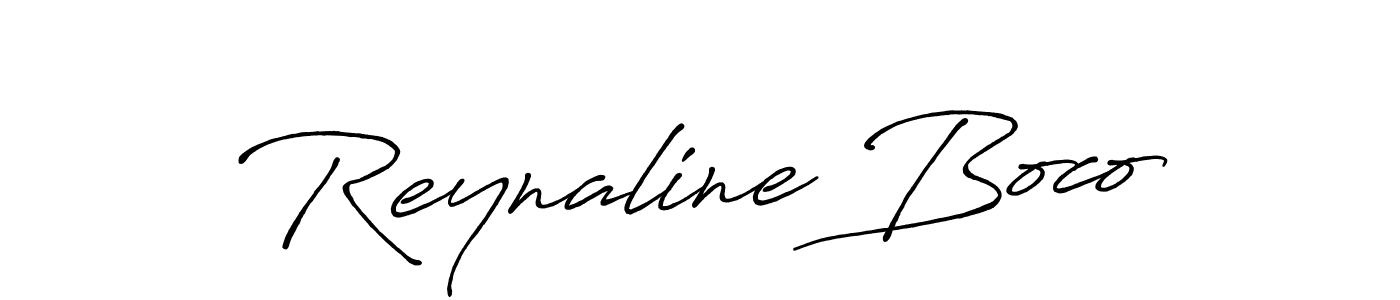 Also You can easily find your signature by using the search form. We will create Reynaline Boco name handwritten signature images for you free of cost using Antro_Vectra_Bolder sign style. Reynaline Boco signature style 7 images and pictures png