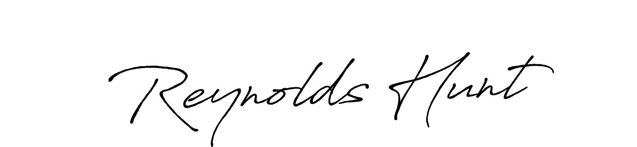 Reynolds Hunt stylish signature style. Best Handwritten Sign (Antro_Vectra_Bolder) for my name. Handwritten Signature Collection Ideas for my name Reynolds Hunt. Reynolds Hunt signature style 7 images and pictures png