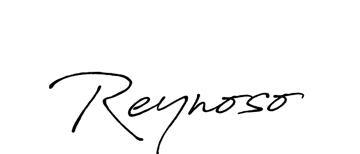 Make a beautiful signature design for name Reynoso. With this signature (Antro_Vectra_Bolder) style, you can create a handwritten signature for free. Reynoso signature style 7 images and pictures png