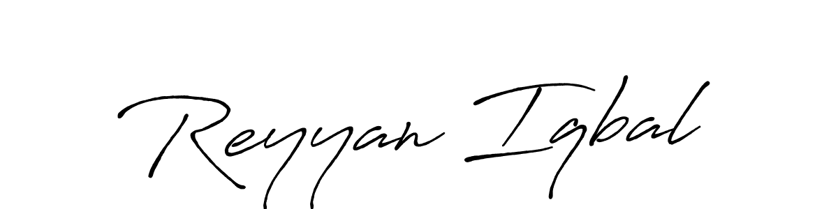 This is the best signature style for the Reyyan Iqbal name. Also you like these signature font (Antro_Vectra_Bolder). Mix name signature. Reyyan Iqbal signature style 7 images and pictures png