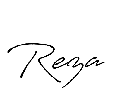 Use a signature maker to create a handwritten signature online. With this signature software, you can design (Antro_Vectra_Bolder) your own signature for name Reza. Reza signature style 7 images and pictures png