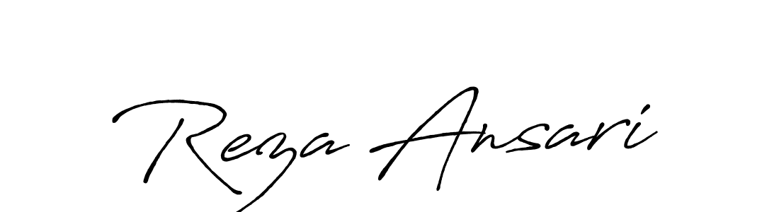 Make a beautiful signature design for name Reza Ansari. With this signature (Antro_Vectra_Bolder) style, you can create a handwritten signature for free. Reza Ansari signature style 7 images and pictures png