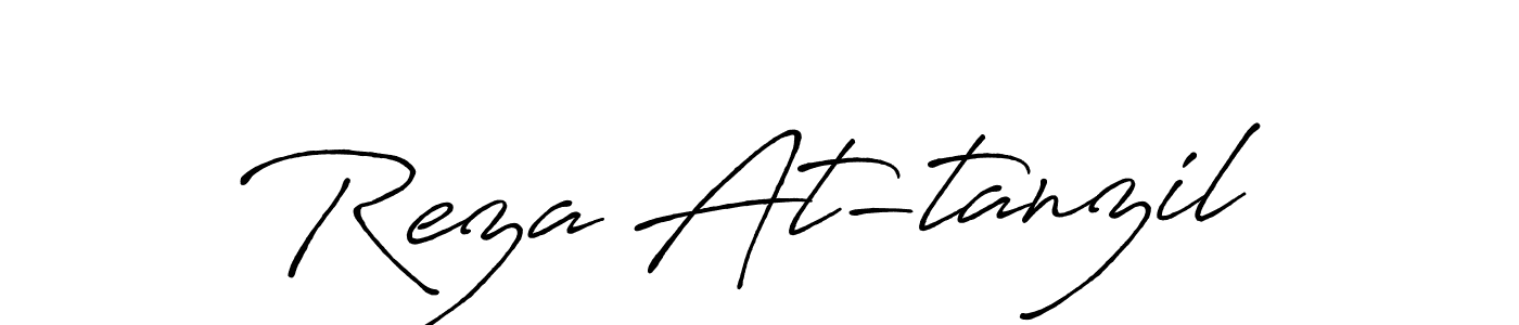 How to make Reza At-tanzil name signature. Use Antro_Vectra_Bolder style for creating short signs online. This is the latest handwritten sign. Reza At-tanzil signature style 7 images and pictures png