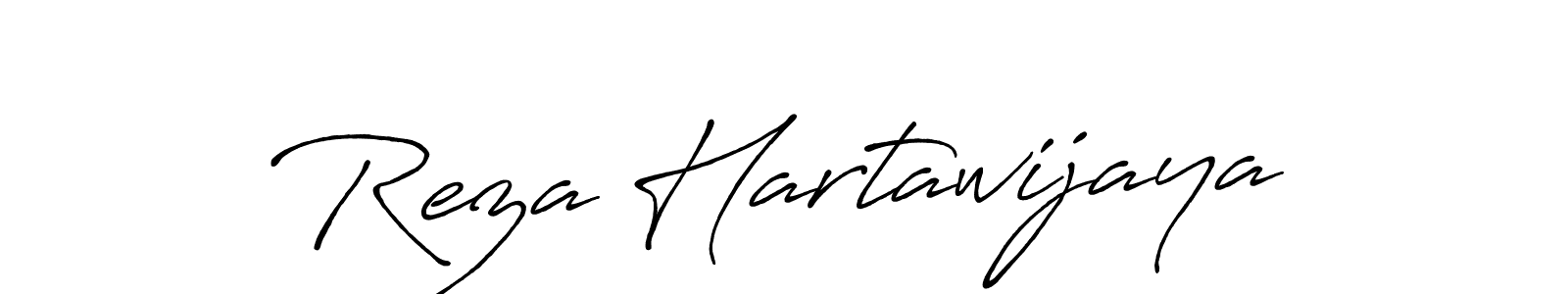 Make a beautiful signature design for name Reza Hartawijaya. With this signature (Antro_Vectra_Bolder) style, you can create a handwritten signature for free. Reza Hartawijaya signature style 7 images and pictures png