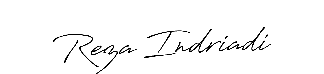 How to make Reza Indriadi name signature. Use Antro_Vectra_Bolder style for creating short signs online. This is the latest handwritten sign. Reza Indriadi signature style 7 images and pictures png