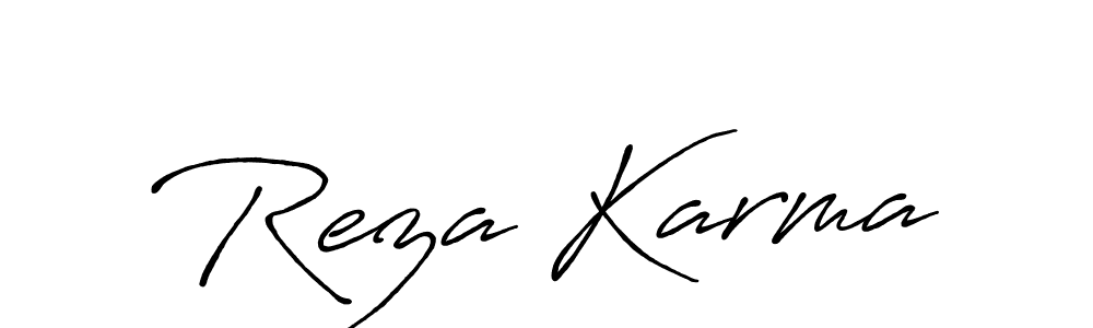 Design your own signature with our free online signature maker. With this signature software, you can create a handwritten (Antro_Vectra_Bolder) signature for name Reza Karma. Reza Karma signature style 7 images and pictures png