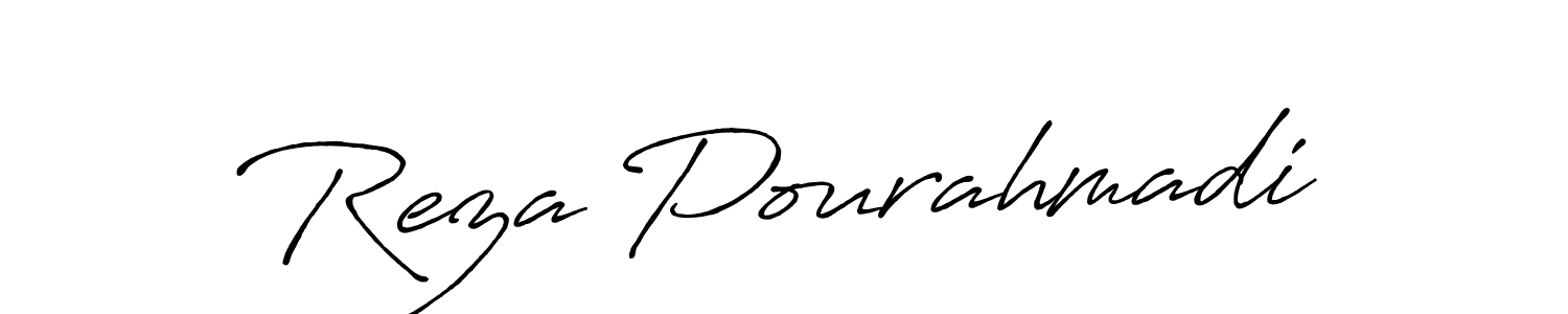 You should practise on your own different ways (Antro_Vectra_Bolder) to write your name (Reza Pourahmadi) in signature. don't let someone else do it for you. Reza Pourahmadi signature style 7 images and pictures png