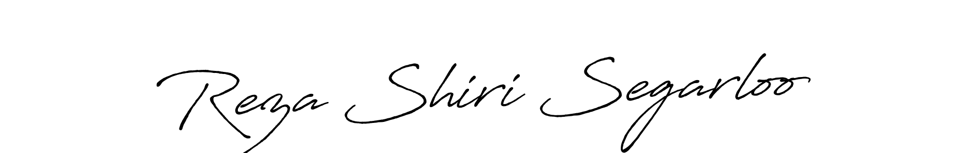 Create a beautiful signature design for name Reza Shiri Segarloo. With this signature (Antro_Vectra_Bolder) fonts, you can make a handwritten signature for free. Reza Shiri Segarloo signature style 7 images and pictures png