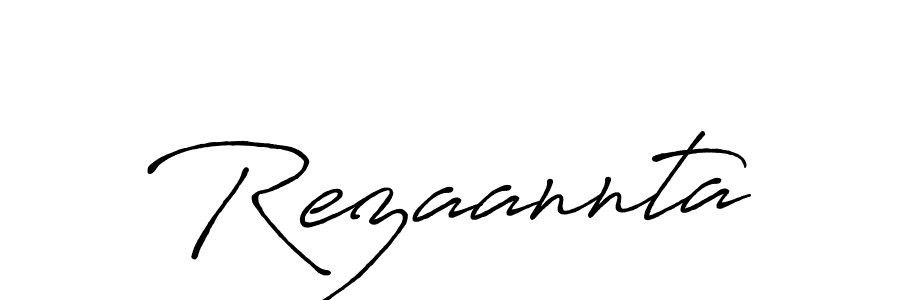 Use a signature maker to create a handwritten signature online. With this signature software, you can design (Antro_Vectra_Bolder) your own signature for name Rezaannta. Rezaannta signature style 7 images and pictures png