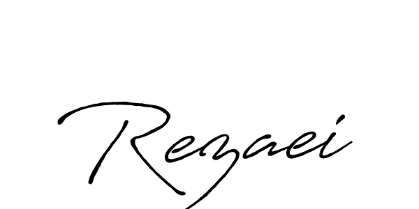 Use a signature maker to create a handwritten signature online. With this signature software, you can design (Antro_Vectra_Bolder) your own signature for name Rezaei. Rezaei signature style 7 images and pictures png