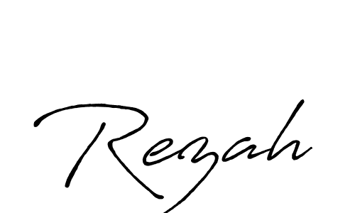 Design your own signature with our free online signature maker. With this signature software, you can create a handwritten (Antro_Vectra_Bolder) signature for name Rezah. Rezah signature style 7 images and pictures png