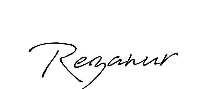 Create a beautiful signature design for name Rezanur. With this signature (Antro_Vectra_Bolder) fonts, you can make a handwritten signature for free. Rezanur signature style 7 images and pictures png