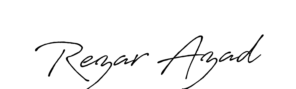 Create a beautiful signature design for name Rezar Azad. With this signature (Antro_Vectra_Bolder) fonts, you can make a handwritten signature for free. Rezar Azad signature style 7 images and pictures png