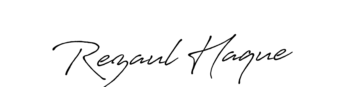 Design your own signature with our free online signature maker. With this signature software, you can create a handwritten (Antro_Vectra_Bolder) signature for name Rezaul Haque. Rezaul Haque signature style 7 images and pictures png