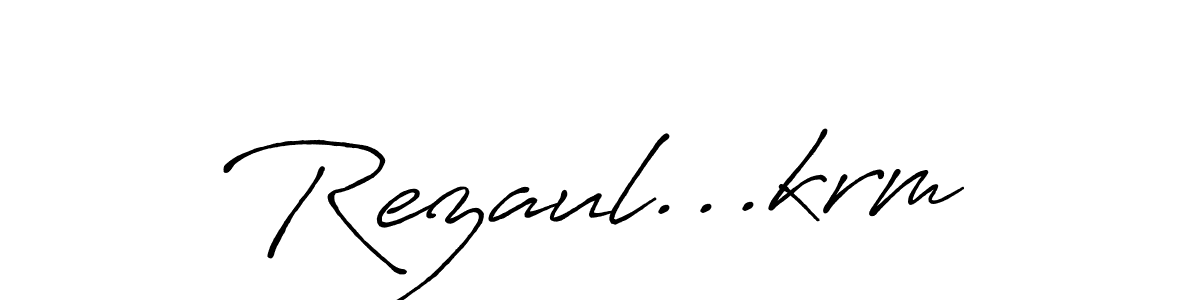 Design your own signature with our free online signature maker. With this signature software, you can create a handwritten (Antro_Vectra_Bolder) signature for name Rezaul...krm. Rezaul...krm signature style 7 images and pictures png