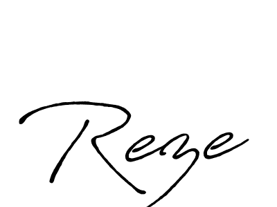 Design your own signature with our free online signature maker. With this signature software, you can create a handwritten (Antro_Vectra_Bolder) signature for name Reze. Reze signature style 7 images and pictures png