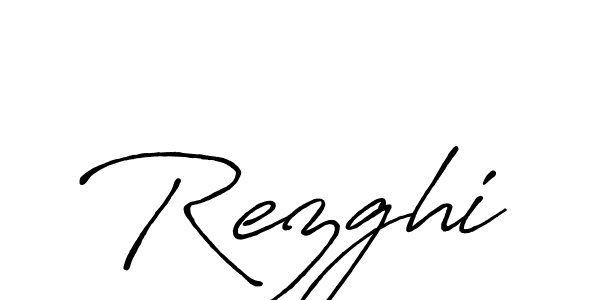 How to make Rezghi signature? Antro_Vectra_Bolder is a professional autograph style. Create handwritten signature for Rezghi name. Rezghi signature style 7 images and pictures png