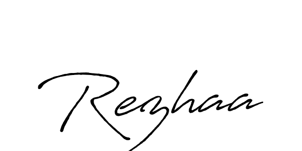 Rezhaa stylish signature style. Best Handwritten Sign (Antro_Vectra_Bolder) for my name. Handwritten Signature Collection Ideas for my name Rezhaa. Rezhaa signature style 7 images and pictures png