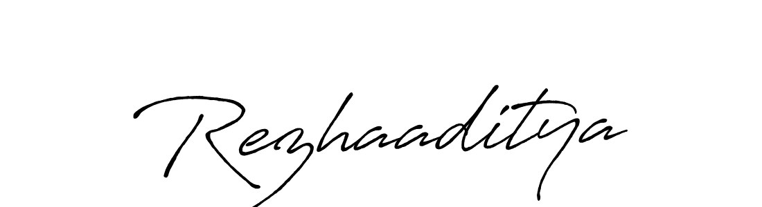 Create a beautiful signature design for name Rezhaaditya. With this signature (Antro_Vectra_Bolder) fonts, you can make a handwritten signature for free. Rezhaaditya signature style 7 images and pictures png