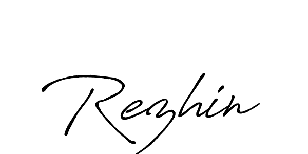 Create a beautiful signature design for name Rezhin. With this signature (Antro_Vectra_Bolder) fonts, you can make a handwritten signature for free. Rezhin signature style 7 images and pictures png