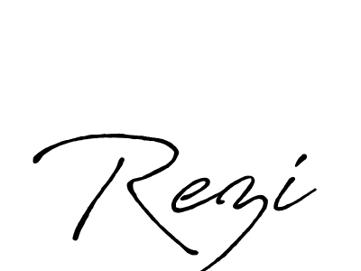 How to make Rezi name signature. Use Antro_Vectra_Bolder style for creating short signs online. This is the latest handwritten sign. Rezi signature style 7 images and pictures png