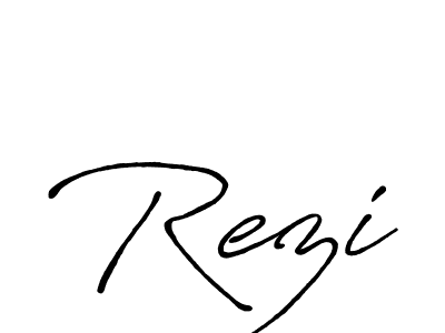 How to make Rezi name signature. Use Antro_Vectra_Bolder style for creating short signs online. This is the latest handwritten sign. Rezi signature style 7 images and pictures png