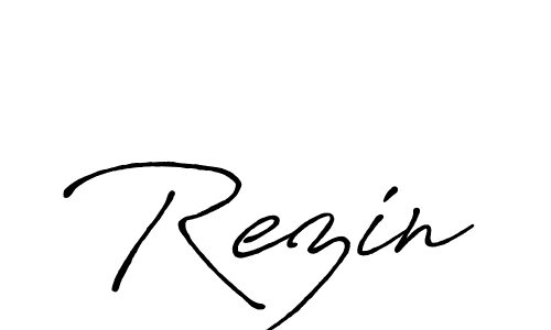 It looks lik you need a new signature style for name Rezin. Design unique handwritten (Antro_Vectra_Bolder) signature with our free signature maker in just a few clicks. Rezin signature style 7 images and pictures png