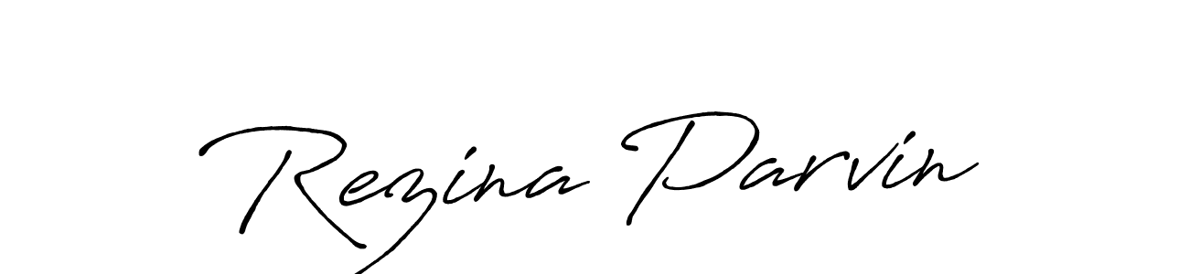 Design your own signature with our free online signature maker. With this signature software, you can create a handwritten (Antro_Vectra_Bolder) signature for name Rezina Parvin. Rezina Parvin signature style 7 images and pictures png