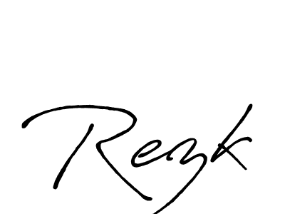 The best way (Antro_Vectra_Bolder) to make a short signature is to pick only two or three words in your name. The name Rezk include a total of six letters. For converting this name. Rezk signature style 7 images and pictures png