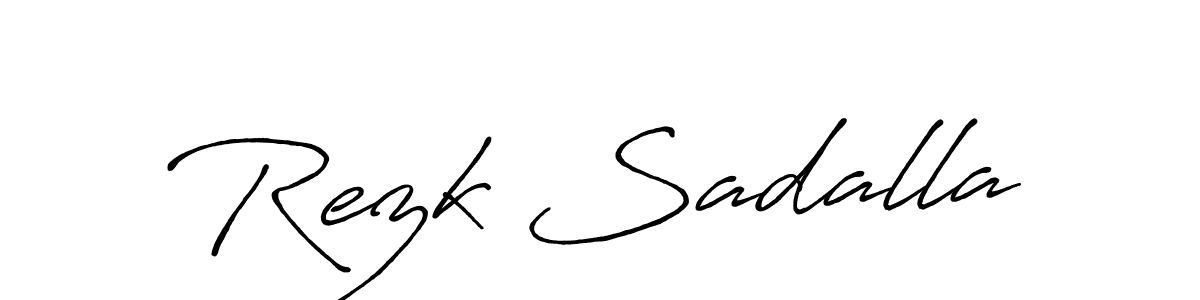 Make a short Rezk Sadalla signature style. Manage your documents anywhere anytime using Antro_Vectra_Bolder. Create and add eSignatures, submit forms, share and send files easily. Rezk Sadalla signature style 7 images and pictures png